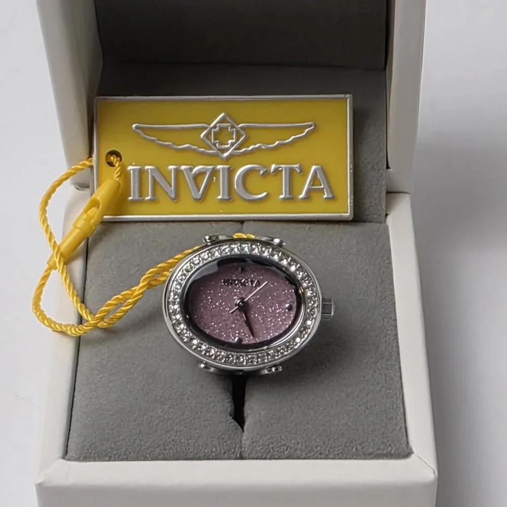 NEW Invicta Mini Angel Women's Ring‎ Watch - 24mm, Silver (49595) #0567